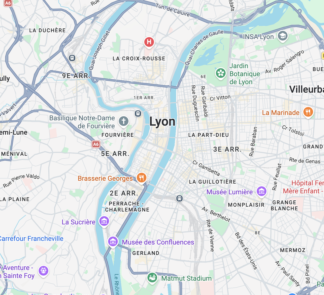 Carte Lyon